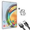 A tablet is shown next to a plus sign, a screen protector icon, and two USB cables. Podgląd zdjęcia produktu