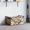 vidaXL Stojan na palivové dřevo černý 70x43x34,5 cm Ocel Náhled obrázku produktu 3