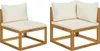 Two outdoor sofa modules with cream-colored cushions on a white background. Náhled obrázku produktu