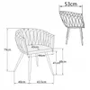 A diagram showing the dimensions of a chair. Produktbild-Vorschau