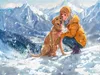 CALVENDO Puzzle Anime-Mädchen auf einer Winterwanderung in Produktbild-Vorschau 3