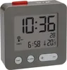 A digital alarm clock with a red button on top, displaying time, date, and temperature. Náhľad obrázku produktu