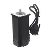 A black stepper motor with a silver shaft and a black cable with a connector is shown against a white background. Náhled obrázku produktu