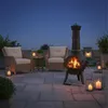 Relaxdays Terrassenofen, mit Funkenschutz, Schürhaken, Produktbild-Vorschau 2