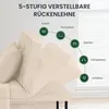 A beige sofa with its backrest shown in multiple positions, illustrating its adjustability for different activities. Náhled obrázku produktu