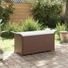 vidaXL Gartenbank mit Kissen Braun 116x46x57 cm Poly Rattan Produktbild-Vorschau 2
