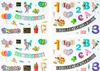 Oblique Unique Schuleinführung Aufkleber Set ABC Zahlen Produktbild-Vorschau 2