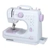 A white and purple sewing machine is shown against a white background. Produktbild-Vorschau