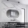 AICA LED Badspiegel Oval 100x60cm Beschlagfrei Bluetooth Produktbild-Vorschau 3