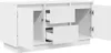 A white TV cabinet with two drawers and two doors, shown from a slightly elevated front-left angle. Náhľad obrázku produktu