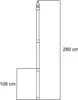 Drążek napinający do markizy 3 częściowy 106 - 280 cm Podgląd zdjęcia produktu 6