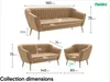MEBLINI Mini Sofa Set 3-2-1 für Wohnzimmer - Mini Lounge Produktbild-Vorschau 7