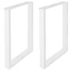Two white metal table legs are shown against a white background. Podgląd zdjęcia produktu