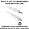 I57 Micro USB auf 3,5 mm Kabel, 3,5mm Klinke to micro USB Produktbild-Vorschau 2