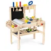 A wooden toy workbench with various tools and accessories. Náhled obrázku produktu