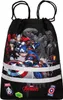 A black drawstring bag with an Avengers graphic print. Anteprima dell’immagine prodotto