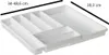 Ausziehbarer Besteckeinsatz Weiß 6 x 39,3 x 34 cm „ROTHO – Produktbild-Vorschau 2