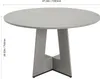 A round dining table with a wooden base, shown from a slightly elevated angle against a white background. Anteprima dell’immagine prodotto