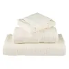 vidaXL Premium-Duschtücher SOLUND 10 Stk. Cremeweiß 70x140 Produktbild-Vorschau 3