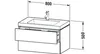 Waschtischunterbau L-CUBE m WT Vero Air 500x800x480mm o HL Produktbild-Vorschau 2