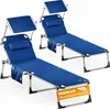 CASARIA® 2er Set Sonnenliege Klappbar Wetterfest Alu Produktbild-Vorschau 1