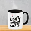I live my cat Kaffeebecher Schwarz Du bist noch auf der Produktbild-Vorschau 3