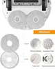 Close-up view of mopping pads for a robot vacuum cleaner, with accompanying diagrams and text. Produktbild-Vorschau