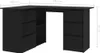 vidaXL Eckschreibtisch Schwarz 145x100x76 cm Holzwerkstoff Produktbild-Vorschau 14