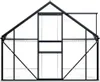 vidaXL Gewächshaus mit Fundament Anthrazit Aluminium 7,03 Produktbild-Vorschau 9