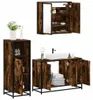 vidaXL Set di mobili da bagno a 3 pezzi in legno di quercia Anteprima dell’immagine prodotto 2
