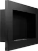 A black, wall-mounted bioethanol fireplace shown from a side angle against a white background. Produktbild-Vorschau