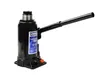 A black hydraulic bottle jack with a silver lifting ram and a black handle, shown on a white background. Náhled obrázku produktu