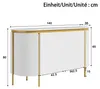 Merax Sideboard Kommode mit 4 Türen, ovale Anrichte mit Produktbild-Vorschau 7