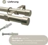 LOFT 160 cm Doppelte Gardinenstange 19 mm aus Metall mit Produktbild-Vorschau 5