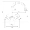 Aqualine Xenia - Miscelatore per lavabo, cromo 1109-02 Anteprima dell’immagine prodotto 3