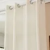 WOLTU Gardinen transparent mit Ösen Leinen Optik, Ösenschal Produktbild-Vorschau 8