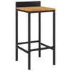 vidaXL 5 tlg. Gartenbar Set Schwarz Poly Rattan & Produktbild-Vorschau 4
