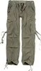 A pair of olive green cargo pants laid flat against a white background. Produktbild-Vorschau