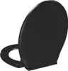 A black toilet seat is shown from a side angle against a white background. Produktbild-Vorschau
