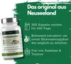 A product shot of a bottle of supplements with marketing text and icons on a green background. Podgląd zdjęcia produktu