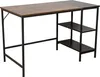 CLP Schreibtisch Ocala mit Regalfächern schwarz/braun Produktbild-Vorschau 1