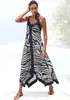 LASCANA Maxikleid mit asymmetrischem Saum aus Viskosejersey Produktbild-Vorschau 2