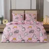 Komplet Pościeli Różowa Kotki 160x200 z 2 Poszewkami 70x80 Podgląd zdjęcia produktu 4