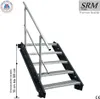 5 Stufen Stahltreppe anthrazit Breite 100 cm Geschosshöhe Produktbild-Vorschau 1