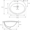 LuxeBath Waschbecken Aufsatzwaschbecken Oval, 57x48,5x19,5 Produktbild-Vorschau 7