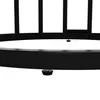 A close-up view of the black metal legs and base of a round table. Náhľad obrázku produktu
