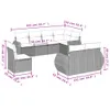 8-tlg. Garten-Sofagarnitur mit Kissen Schwarz Poly Rattan Produktbild-Vorschau 7