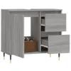 vidaXL Badschrank Grau Sonoma 65x33x60 cm Holzwerkstoff - Produktbild-Vorschau 4