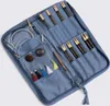 A flat lay of a knitting needle set in a blue case. Produktbild-Vorschau