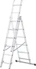 A silver-colored multi-purpose ladder is shown against a white background. Podgląd zdjęcia produktu